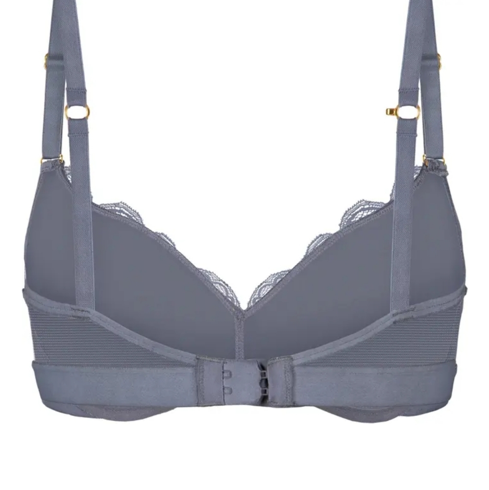 Lively Lace  wireless push-up T-Shirt Bra Smoke gray 34C - Picture 2 of 5